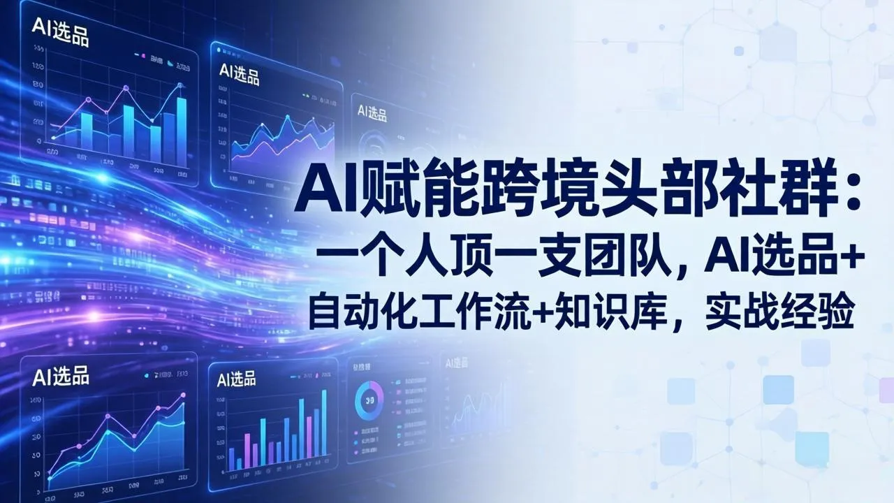 AI赋能跨境头部社群:一个人顶一支团队,AI选品+自动化工作流+知识库,实战经验-更新3月