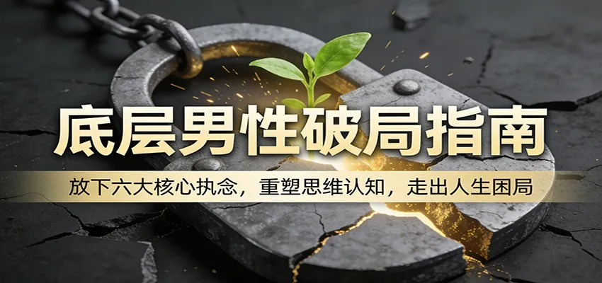 底层男性破局指南:放下六大核心执念,重塑思维认知,走出人生困局